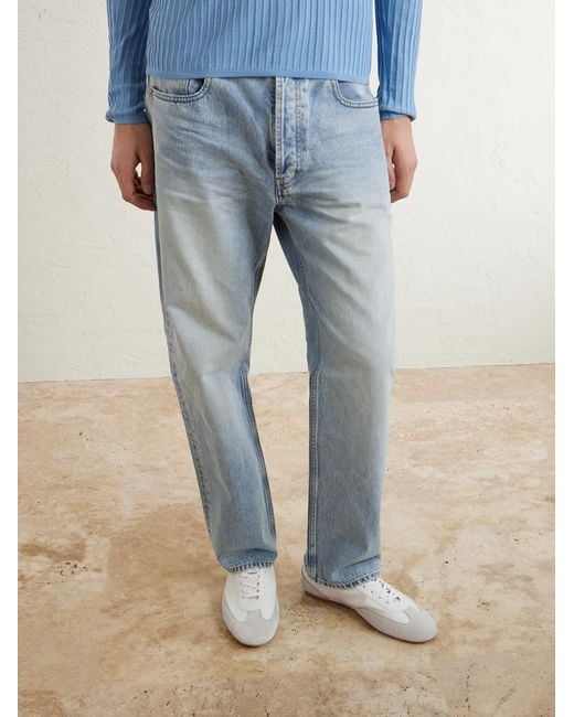 Saint Laurent Natural Lewis Suede And Full-Grain Leather Sneakers for men