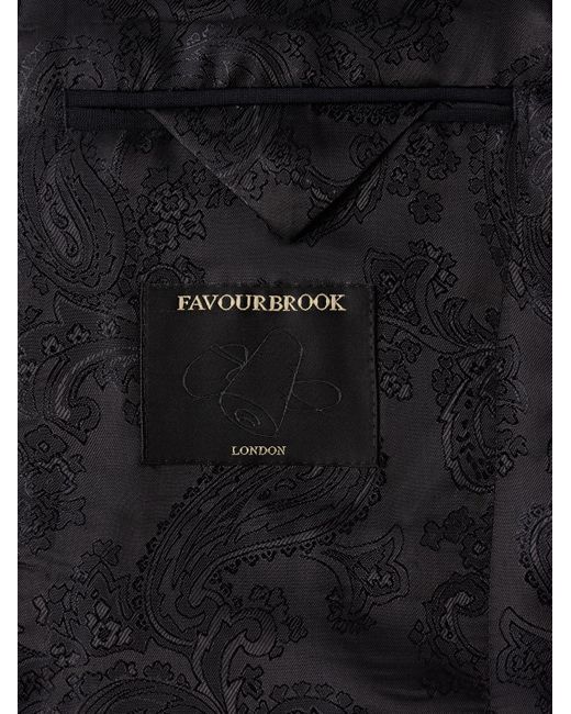 Favourbrook Blue Newport Slim-Fit Wool-Blend Suit Jacket for men