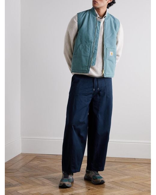 FRIZMWORKS Balloon Barrel-Hose aus Baumwoll-Twill mit Kordelzugbund in Blue für Herren