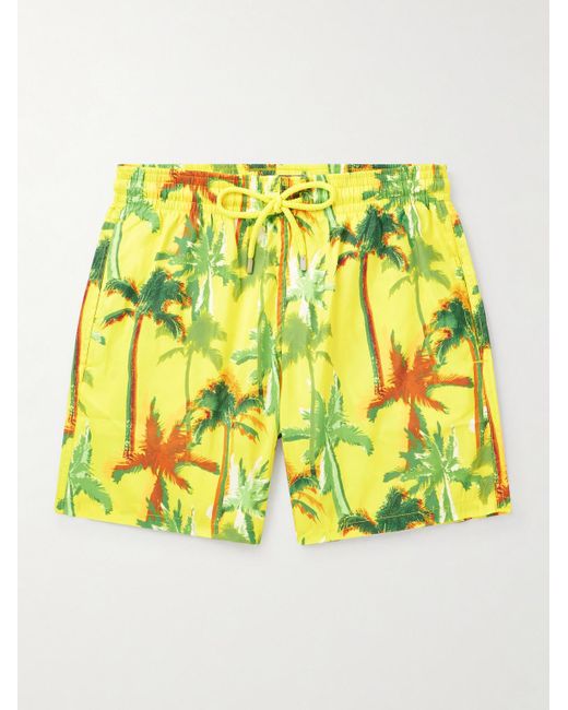 Vilebrequin Yellow Mahina Straight-Leg Mid-Length Recycled Swim Shorts for men