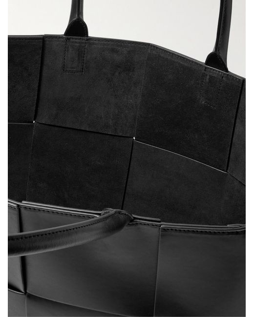 Bottega Veneta Black Large Arco Intrecciato Leather Tote Bag for men
