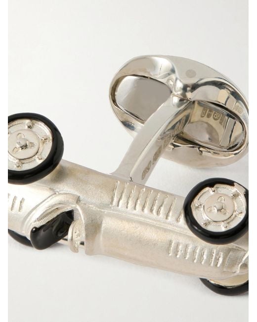 Deakin & Francis Natural Toy Racing Car Sterling Cufflinks for men