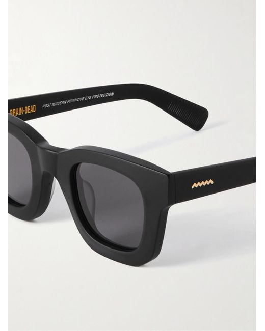 Brain Dead Black Elia Square-frame Acetate Sunglasses for men