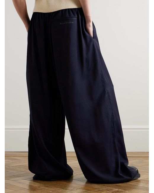 Acne Blue Wide-Leg Woven Sweatpants for men