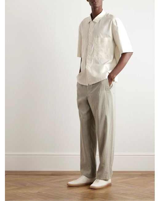 Lemaire Hemd aus Popeline aus einer Baumwoll-Seidenmischung in Natural für Herren