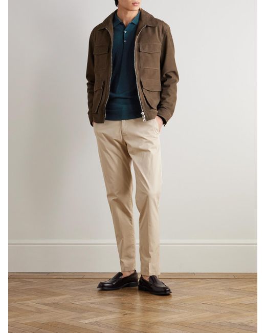 Polo Slim-Fit di John Smedley in Green da Uomo