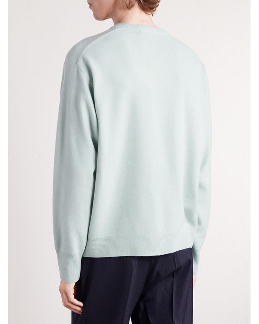 Ssstein White Wool Sweater for men
