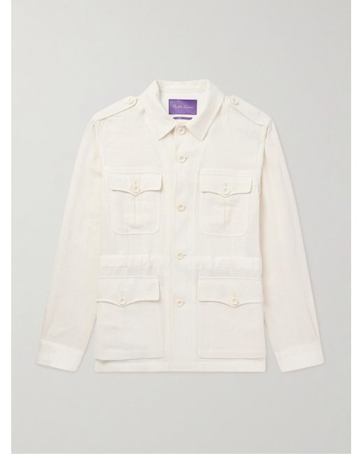 Ralph Lauren Natural Linen, Cotton And Silk-Blend Overshirt for men