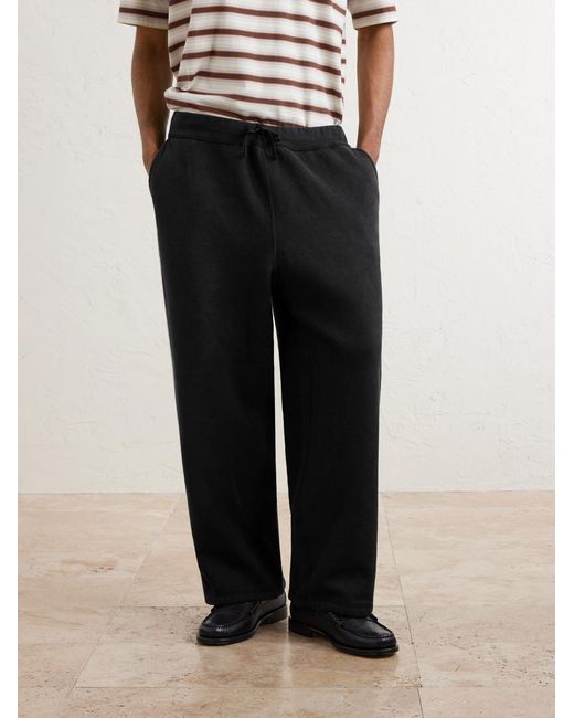 A.PRESSE Blue Vintage Straight-Leg Cotton Sweatpants for men