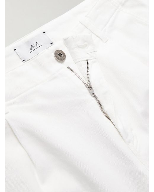 Shorts A Gamba Dritta di Mr P. in White da Uomo