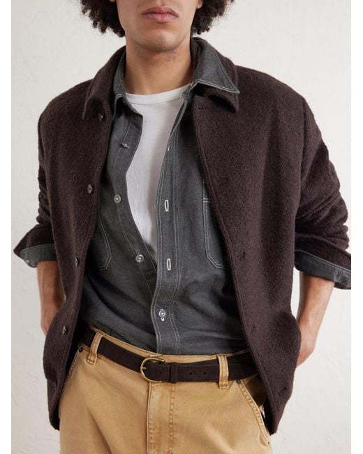 Kaptain Sunshine Gray Work Suvin Cotton And Hemp-Blend Shirt for men
