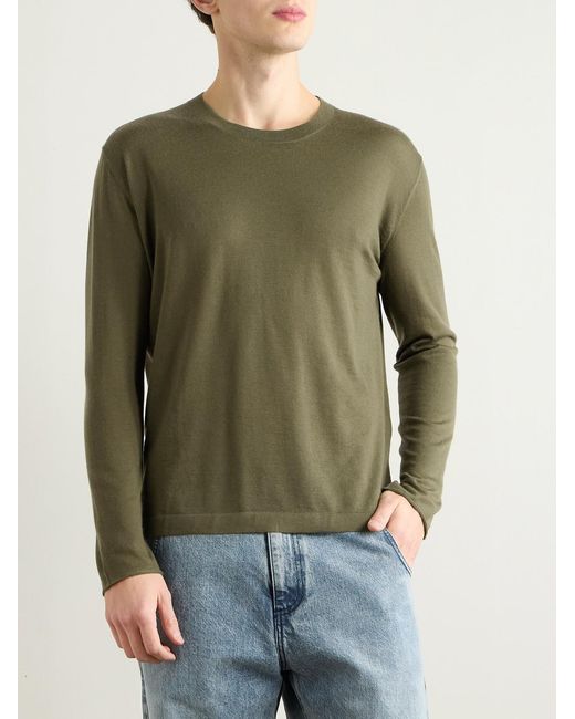 Massimo Alba Green Cashmere Sweater for men