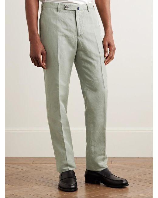 Slowear Green Venezia 1951 Slim-Fit Garment-Dyed Chinolino Trousers for men