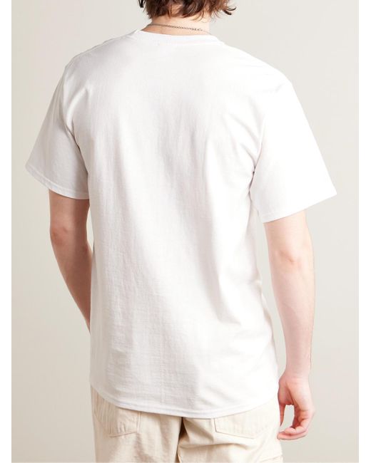 Noah NYC White Circuit Logo-print Cotton-jersey T-shirt for men