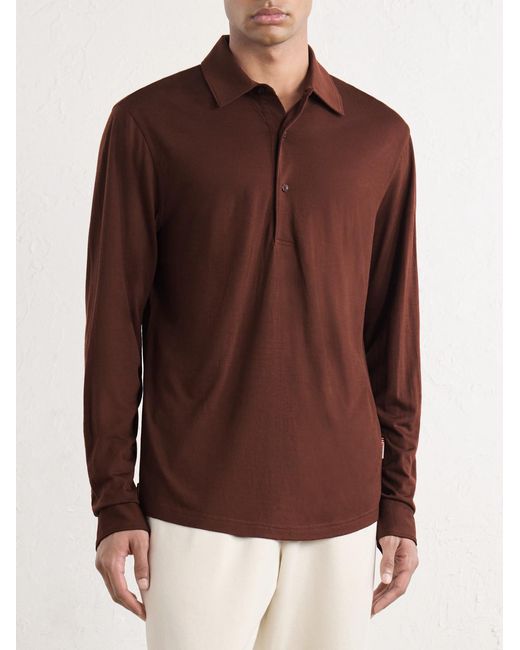 Orlebar Brown Red Sebastian Wool-jersey Polo Shirt for men