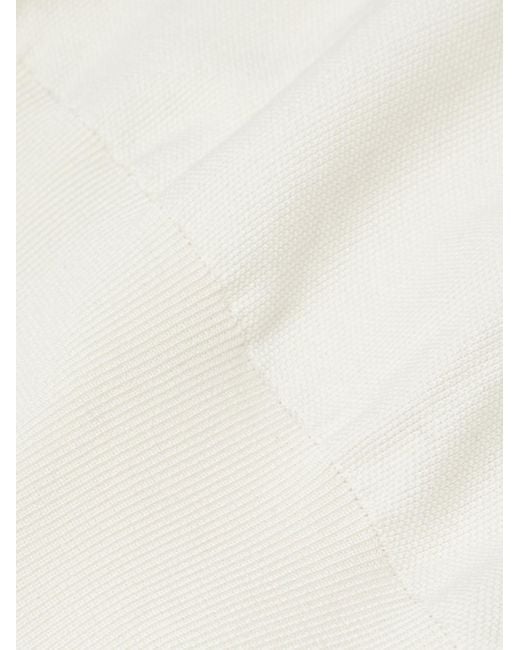 Loro Piana White Slim-Fit Cotton And Silk-Blend Piqué T-Shirt for men