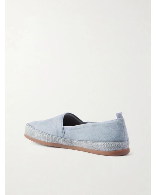 Mulo Blue Canvas Espadrilles for men