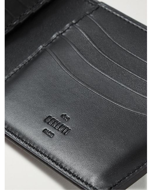 Berluti Brown Makore Venezia Leather Billfold Wallet for men