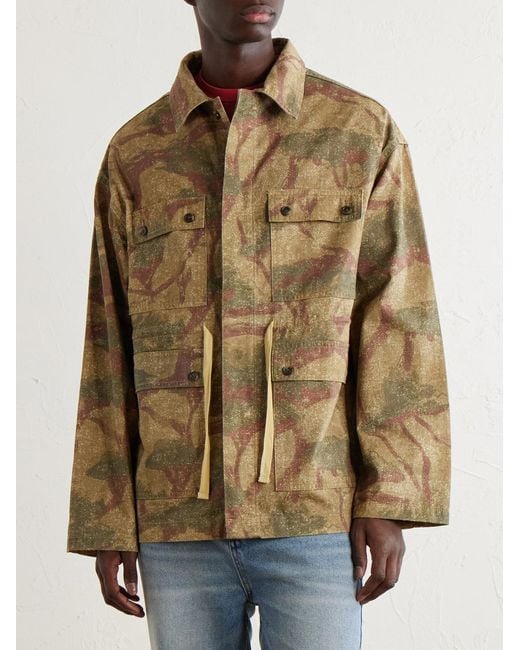 MANAAKI Natural Niha Camouflage-Print Denim Jacket for men