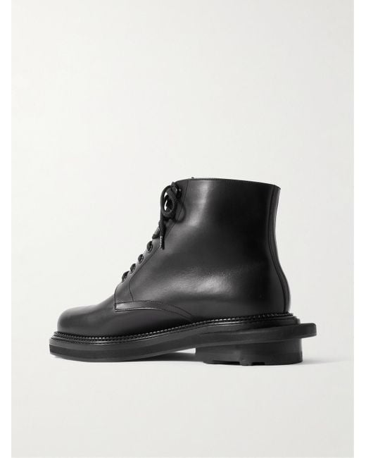 J.M. Weston Black Sacai Leather Boots for men