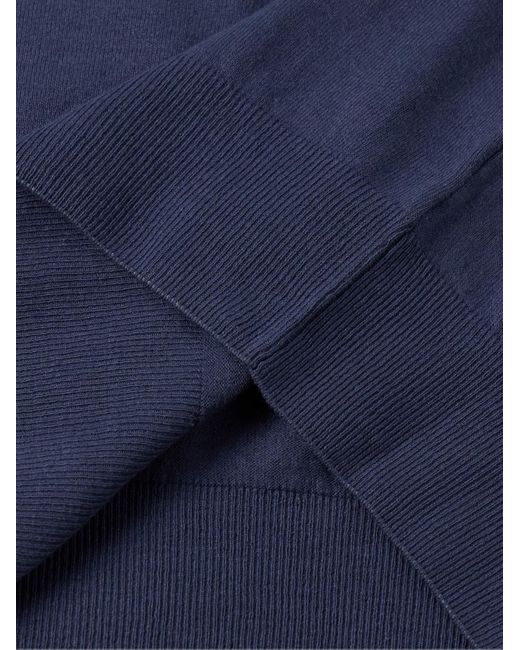 Altea Blue Slim-fit Linen And Cotton-blend T-shirt for men