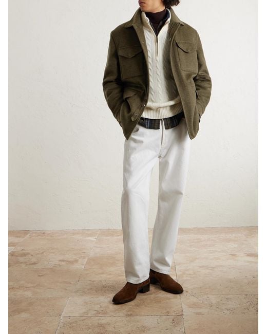 Ralph Lauren Green Ripley Wool And Cashmere-Blend Jacket for men