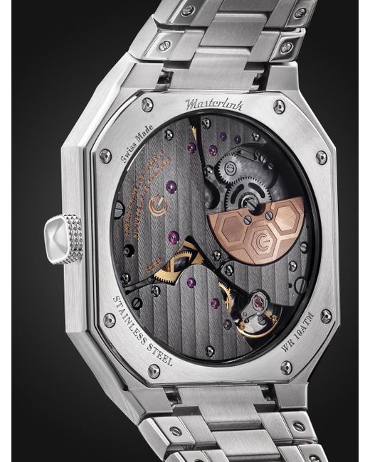 Gerald Charles Black Masterlink 2h Automatic 38mm Stainless Steel Watch for men