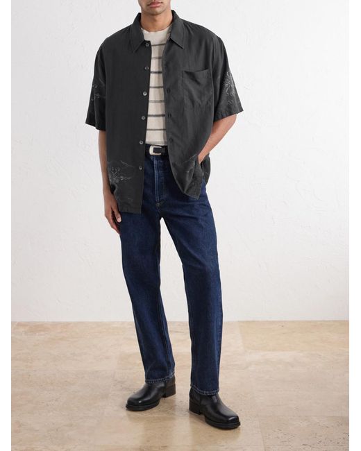 Our Legacy Black Every Printed Lyocell Shirt for men