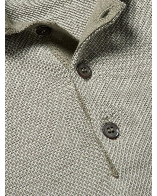 Kingsman Gray Birdseye Cotton Polo Shirt for men