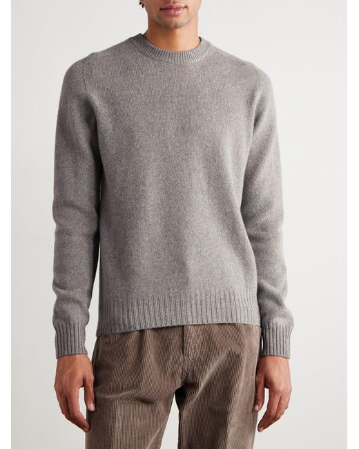 Altea Gray Wool And Cashmere-Blend Sweater for men