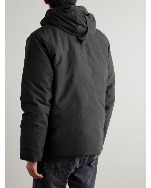 Canada Goose Black Maitland Padded Cotton-Blend Canvas Down Parka for men