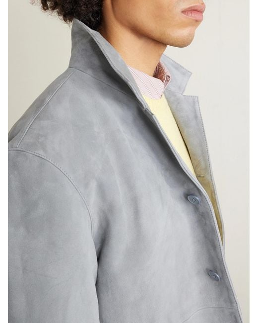 Officine Generale Gray Julien Suede Jacket for men
