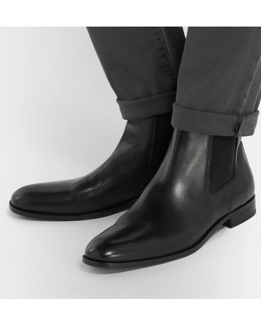 BOSS by HUGO BOSS Cardiff Leather Chelsea Boots in Black for Men | Lyst  Canada