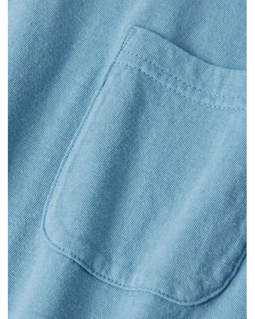 Ex Jumbo Cotton-Blend Jersey T-Shirt di Visvim in Blue da Uomo