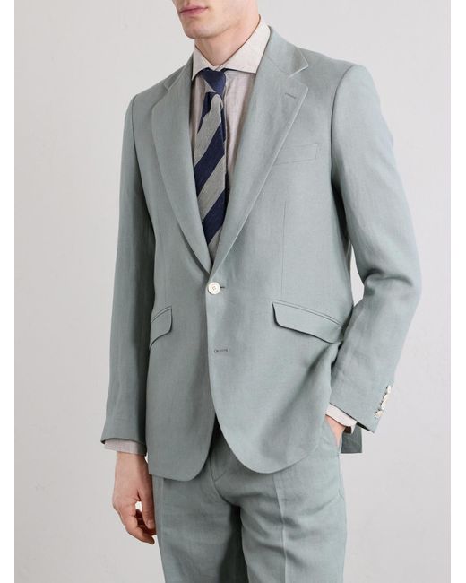 Favourbrook Gray Cooper Linen Suit Jacket for men