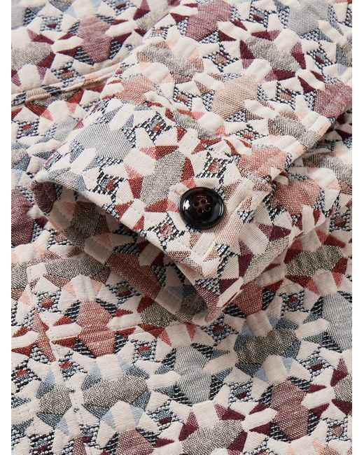 NN07 Natural Olav 5234 Cotton-blend Jacquard Chore Jacket for men