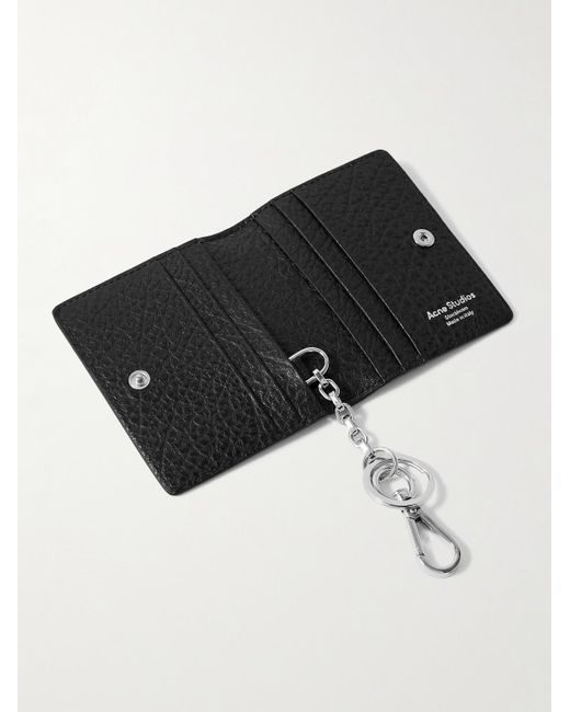 Acne Black Full-grain Leather Bifold Cardholder for men