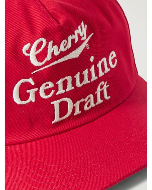 CHERRY LA Logo-embroidered Two-tone Cotton-twill Baseball Cap