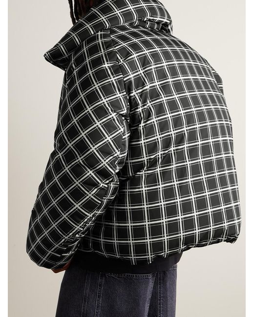 Marni Black Dingyun Zhang Oversized Checked Shell Down Jacket for men