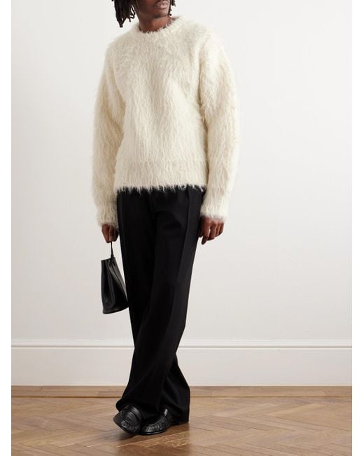 Jil Sander Natural Brushed Mohair-blend Sweater for men