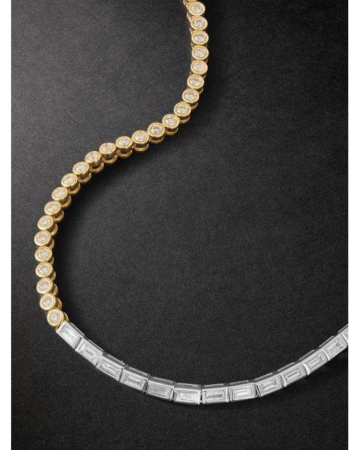 Yvonne Léon Black White And Yellow Gold Diamond Necklace for men