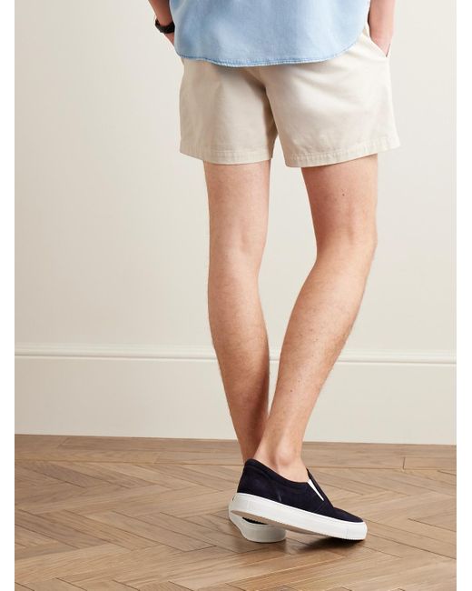 Club Monaco Natural Jax Straight-leg Cotton-blend Twill Shorts for men