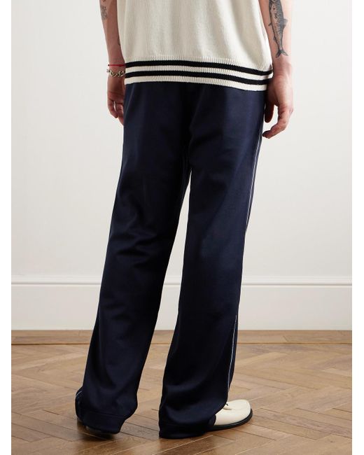 Balmain Blue Pb Logo-appliquéd Striped Jersey Sweatpants for men