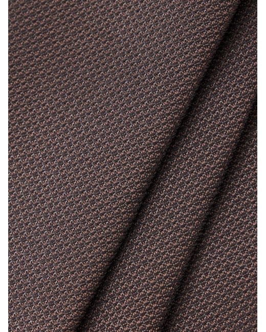 De Petrillo White 8Cm Silk-Jacquard Tie for men