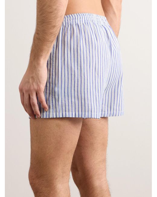 Isabel Marant Blue Barny Striped Boxer Shorts for men
