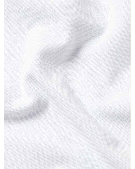 Stone Island Polohemd aus Piqué aus einer Baumwollmischung mit Logoapplikation in White für Herren