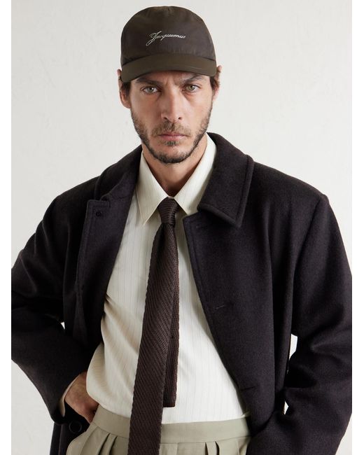 Jacquemus Brown Baluchon Logo-embroidered Shell Baseball Cap
