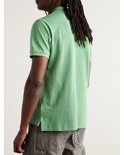 Polo Ralph Lauren Green Logo-Embroidered Cotton-Piqué Polo Shirt for men
