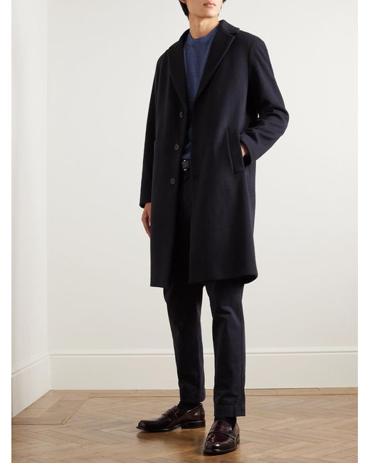 Mr P. Blue Wool-Blend Coat for men