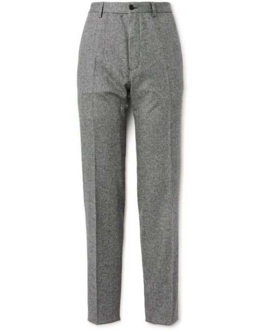 Mr P. Gray Phillip Tapered Pleated Wool-blend Trousers for men